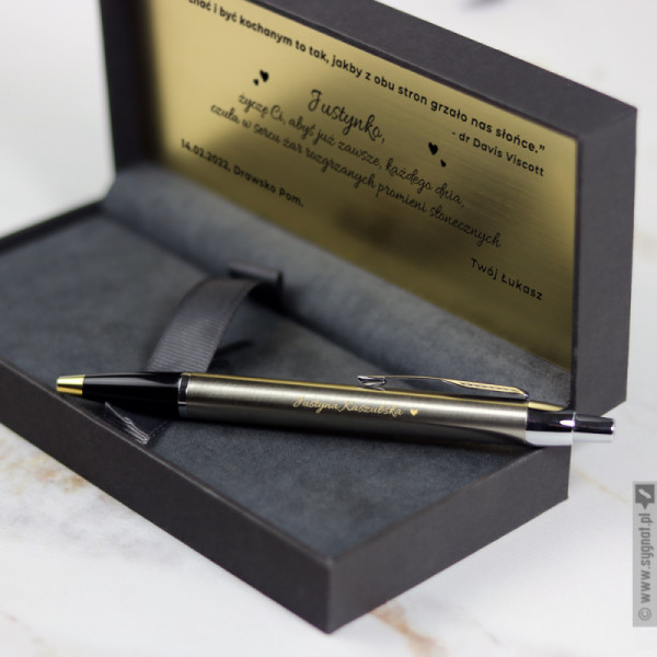 Słońce - grawerowany długopis Parker z personalizacją dla ukochanej osoby