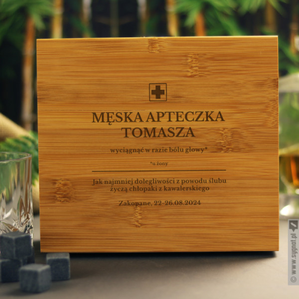 Męska Apteczka - personalizowany zestaw do whisky na wieczór kawalerski
