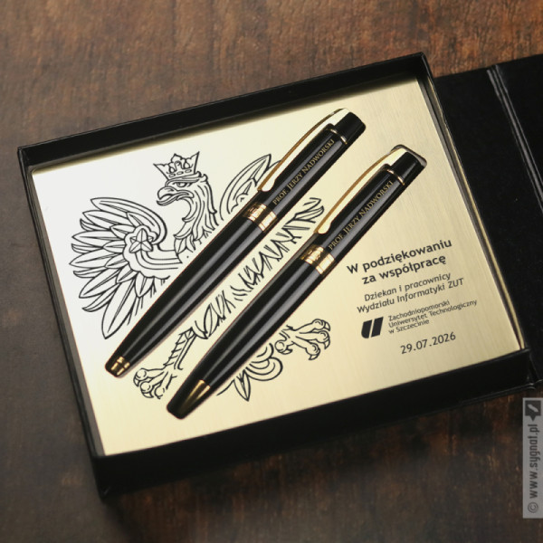 Personalizowany zestaw Sheaffer z orłem i logo instytucji