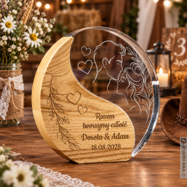 Razem Tworzymy Całość – personalizowana statuetka dla pary