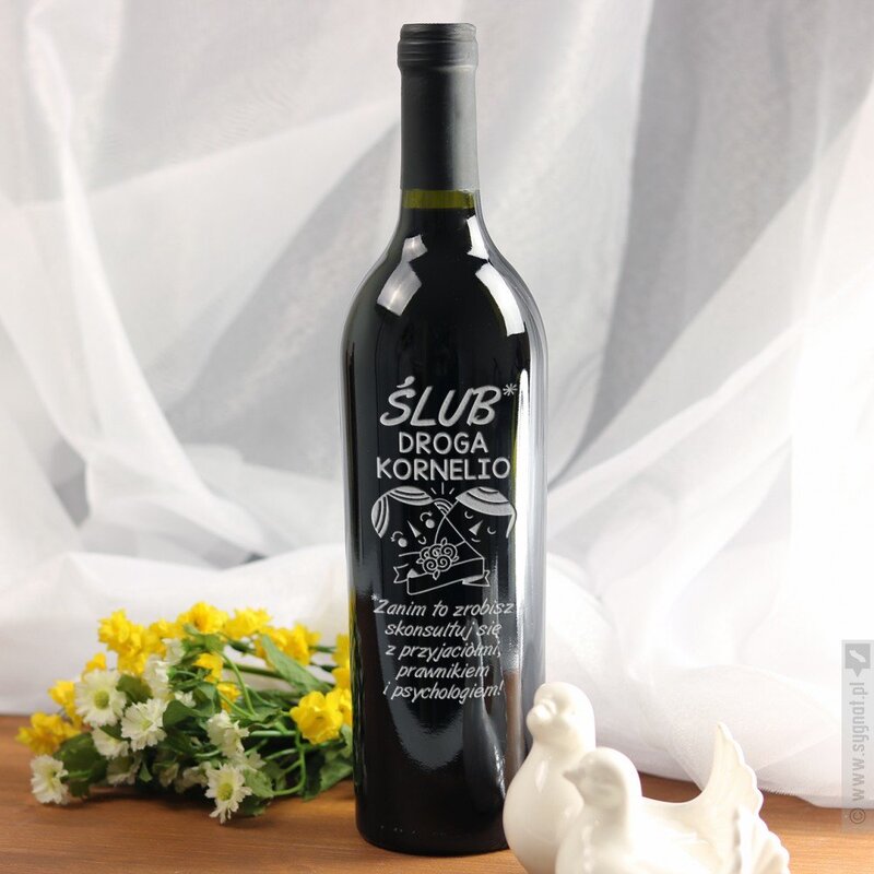Zdjęcie produktu Przedślubna Rada - grawerowane wino z personalizacją