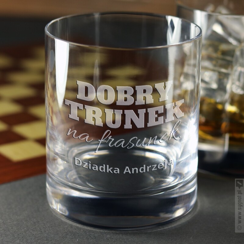 Zdjęcie produktu Dobry Trunek - grawerowana szklanka z personalizacją dla dziadka