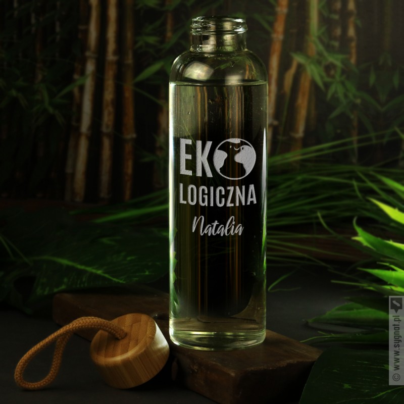 Zdjęcie produktu EKO - grawerowana butelka szklana z personalizacją