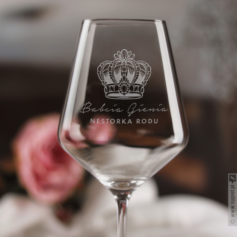 Zdjęcie produktu Nestorka Rodu - grawerowany kieliszek do wina