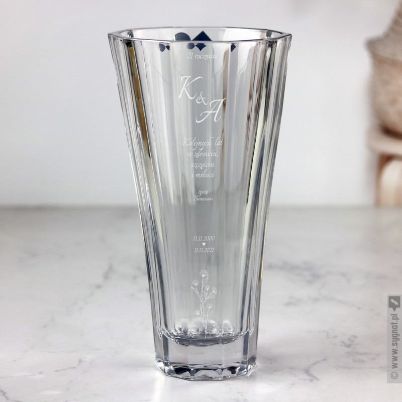 Zdjęcie produktu Rocznica - grawerowany wazon z personalizacją na rocznicę